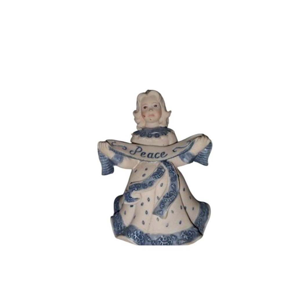 Sarah's Angels Peace Figurine 3" White‎ Resin Collectible Decor
